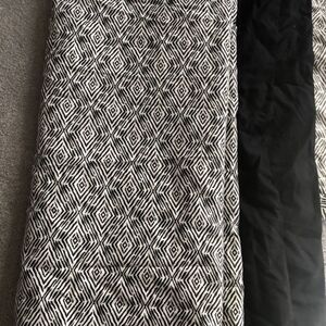 Black and white queen flat sheet hundred percent polyester never used